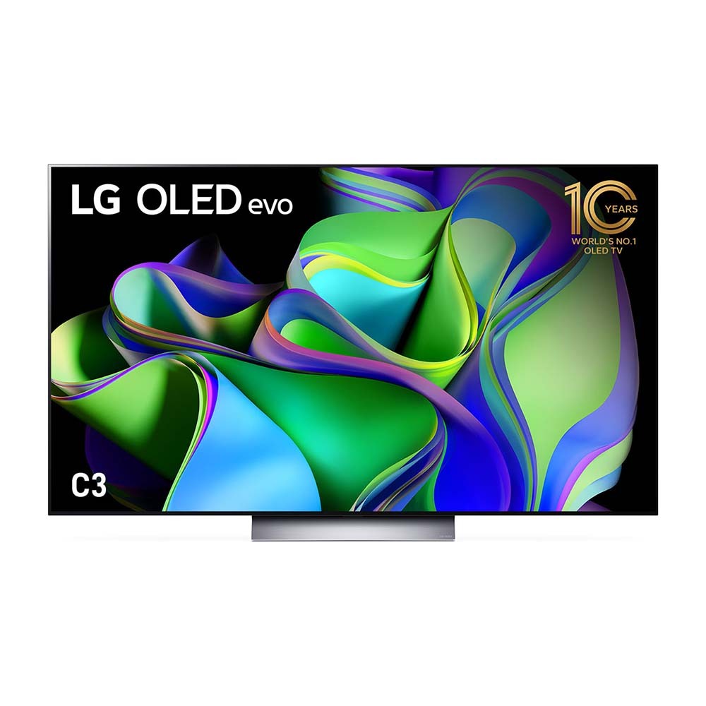 LG OLED65C3PSA C3 65 Inch OLED evo TV with Self Lit OLED Pixels, Front view