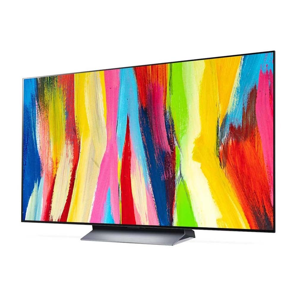 LG OLED77C2PSC 77 Inch C2 Series OLED TV, Front left view