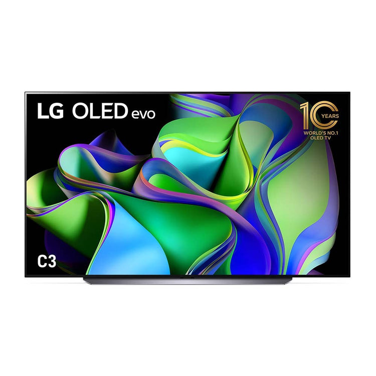 LG OLED83C3PSA C3 83 Inch OLED evo TV with Self Lit OLED Pixels, Front view