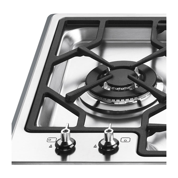 Smeg 60cm Gas Cooktop Stainless Steel PGA64, Cooktop view