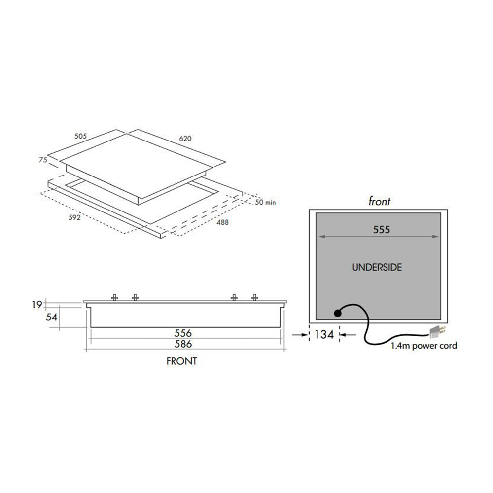 Smeg PGA64 60cm Gas Cooktop Stainless Steel