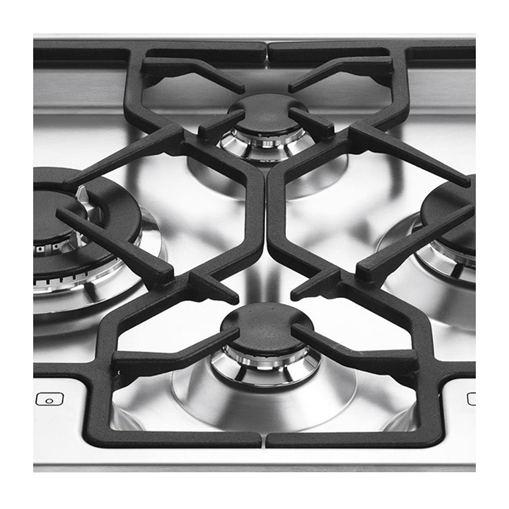 Smeg 60cm Gas Cooktop Stainless Steel PGA64, Cooktop view