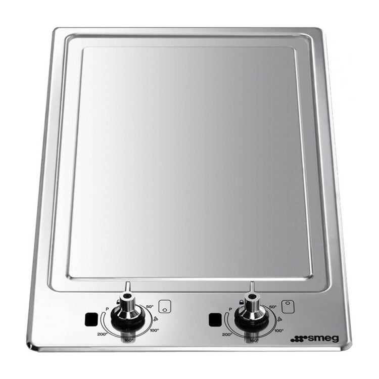 Smeg PGF30T1 Classic Aesthetic Hob, Ultra-Low-Profile Induction Teppanyaki Plate, Front top view