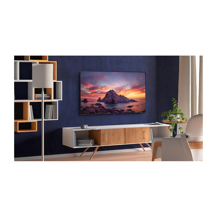 Samsung QA55Q60TAWXXY Q60 Series 55 Inch 4K QLED Smart TV, TV mounted on wall