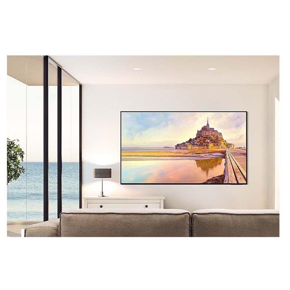 Samsung QA75QN90DAWXXY 75 Inch QN90D Neo QLED 4K Smart TV, TV mounted on wall