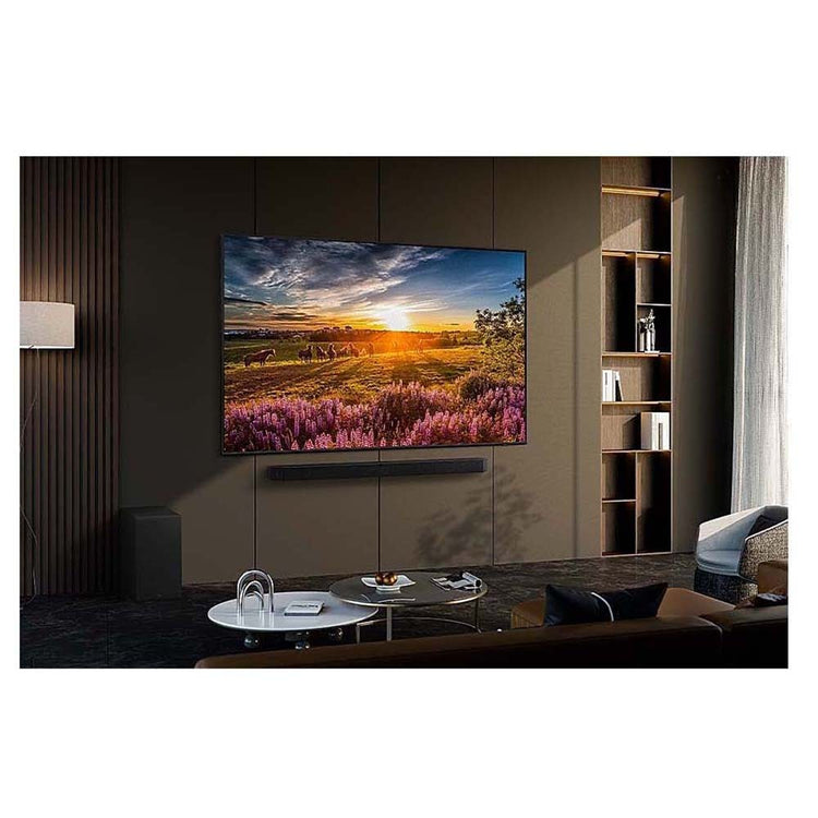 Samsung QA85Q60DAWXXY 85 Inch Q60D QLED 4K Smart TV, TV mounted on wall