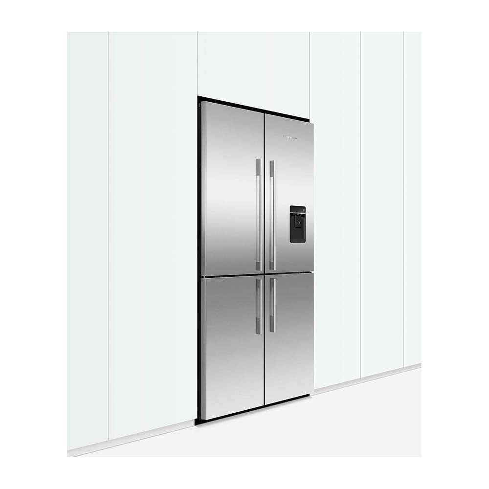 Fisher & Paykel 538L Quad Door Fridge Stainless Steel RF605QDUVX2, Side view