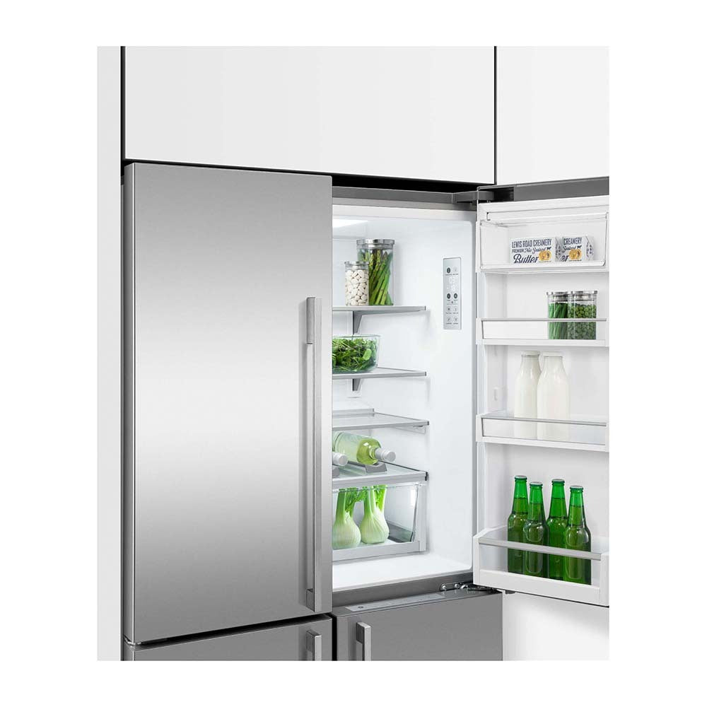 Fisher & Paykel 538L Quad Door Fridge Stainless Steel RF605QDUVX2, Top single door open