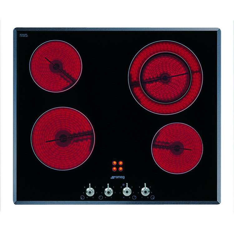 Smeg SA661X1 60cm Classic Ceramic Cooktop, Top view