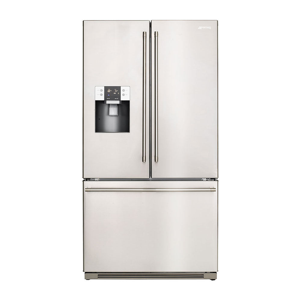 Smeg 762L French Door Fridge Stainless Steel SF640S1, Front view