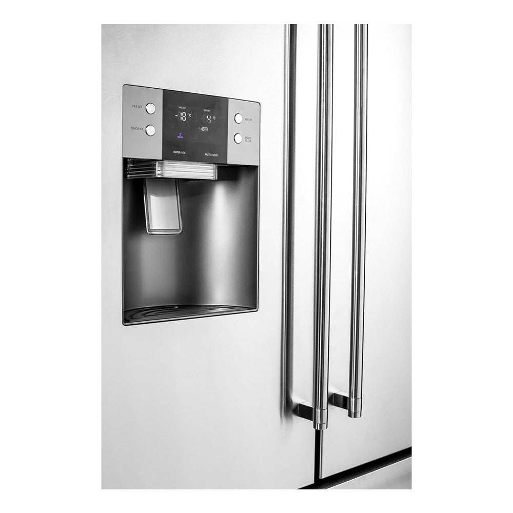 Smeg 762L French Door Fridge Stainless Steel SF640S1, Water dispenser view