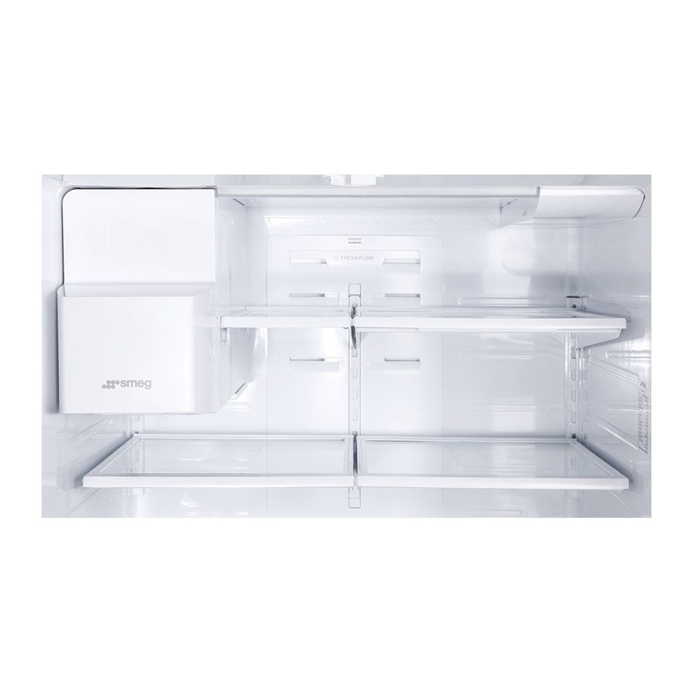 Smeg 762L French Door Fridge Stainless Steel SF640S1, Glass shelf view