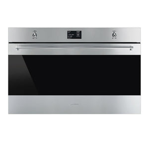 Smeg 90cm Classic Thermoseal Pyrolytic Oven SFP9395X1, Front view