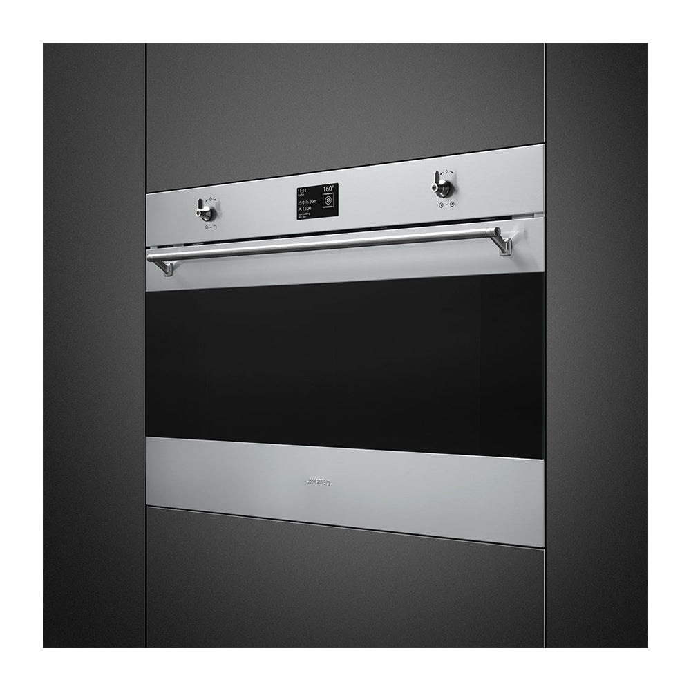 Smeg SFP9395X1 90cm Classic Thermoseal Pyrolytic Oven