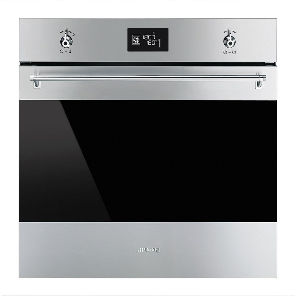 Smeg SFPA6390X2 60cm Classic Thermoseal Pyrolytic Oven, Front view