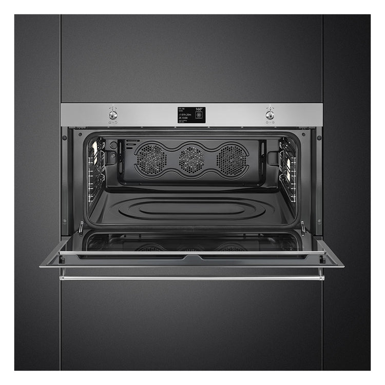 Smeg 100L Electric Built-In Oven Stainless Steel SFPR9395X, Inside view