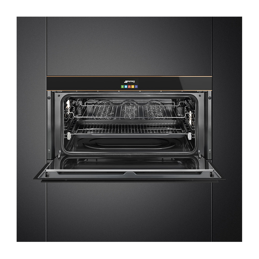 Smeg SFPR9604NR 90cm Dolce Stil Novo Pyrolytic Built-In Oven, Front open