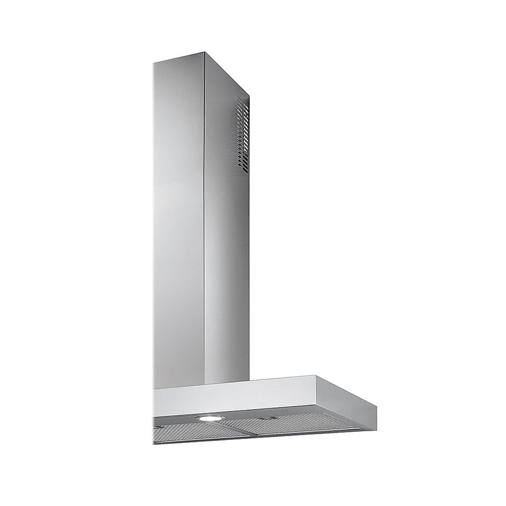 Smeg 70cm T-Shape Canopy Rangehood Stainless Steel SHW181X70, Front left view 3