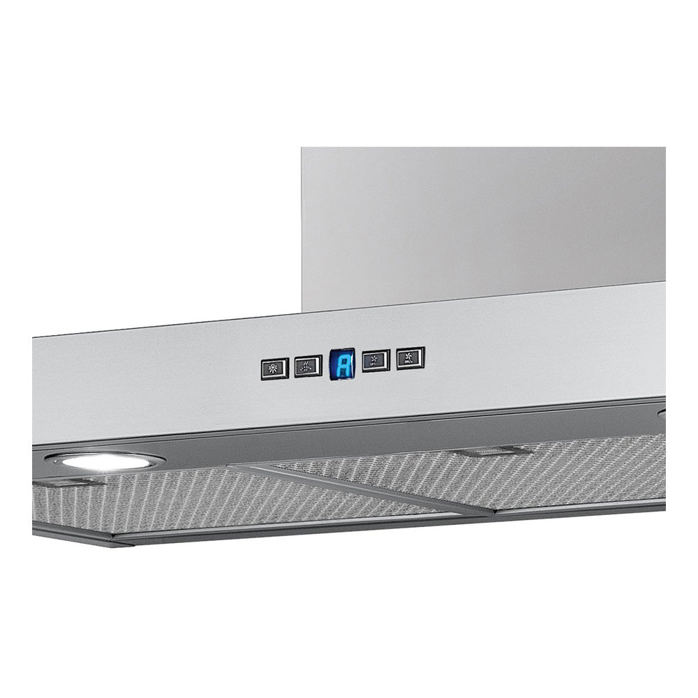 Smeg 90cm T-Shape Canopy Rangehood Stainless Steel SHW181X90, Control panel view