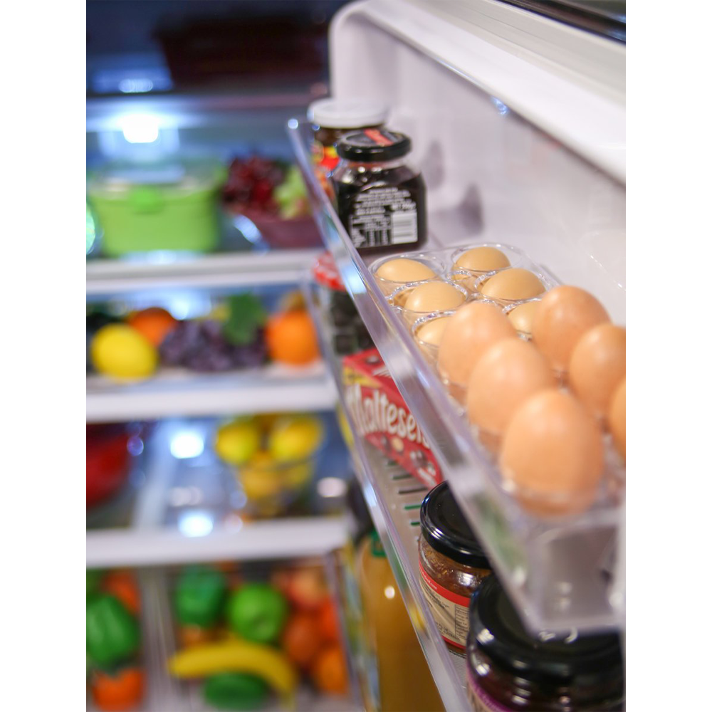 Sharp SJXP580GBK 581L Top Mount Fridge Black, Door shelf view