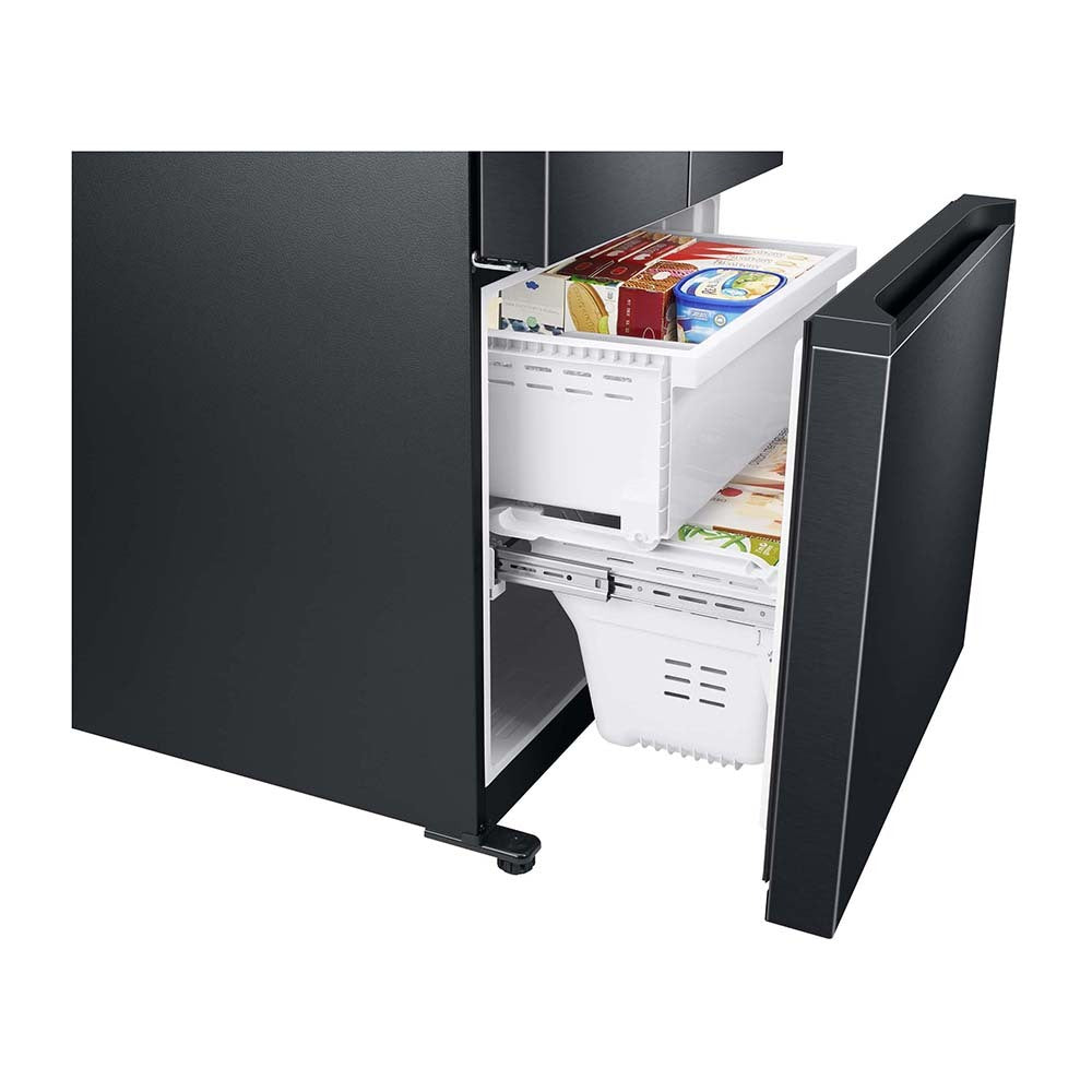 Samsung 495L French Door Fridge SRF5300BD, Bottom open side view