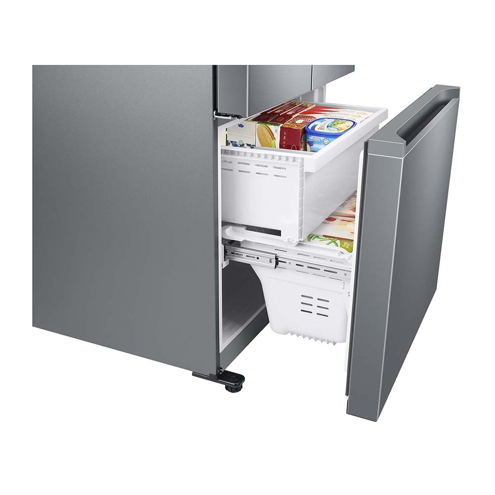 Samsung 498L French Door Frost Free Fridge SRF5300SD, Bottom open, side view