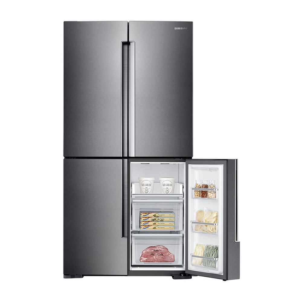 Samsung 714L French Door Fridge SRF714NCDBLS, Bottom open with single door