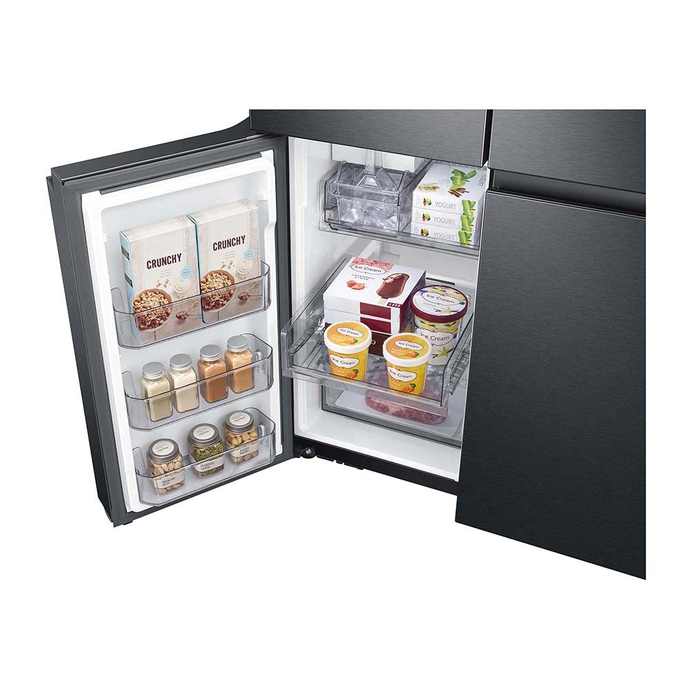 Samsung 649L French Door Fridge Black SRF7300BA, Bottom single door open