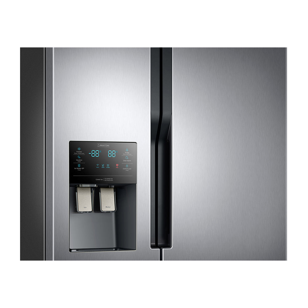 Samsung 589L Side By Side Fridge SRS588DLS, Water dispenser view