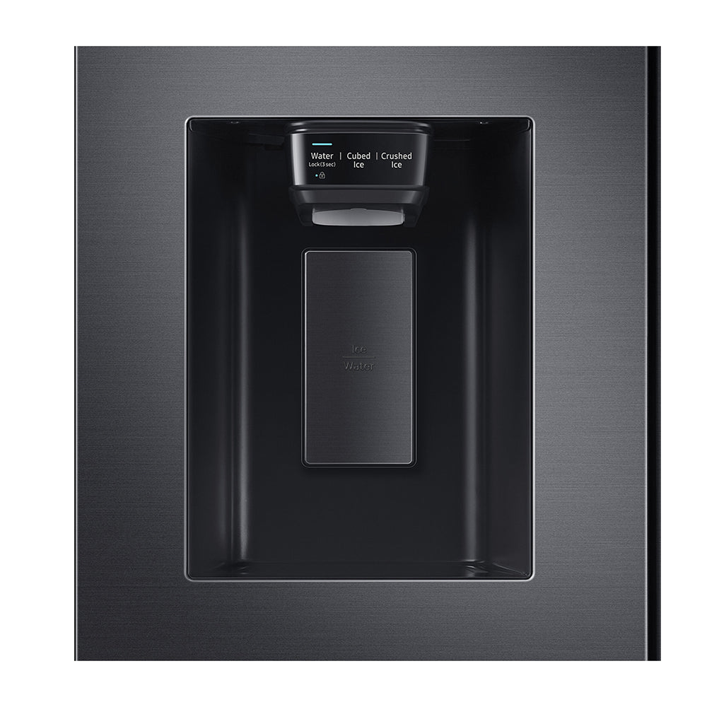 Samsung 635L Side By Side Fridge Black SRS673DMB, Water dispenser view