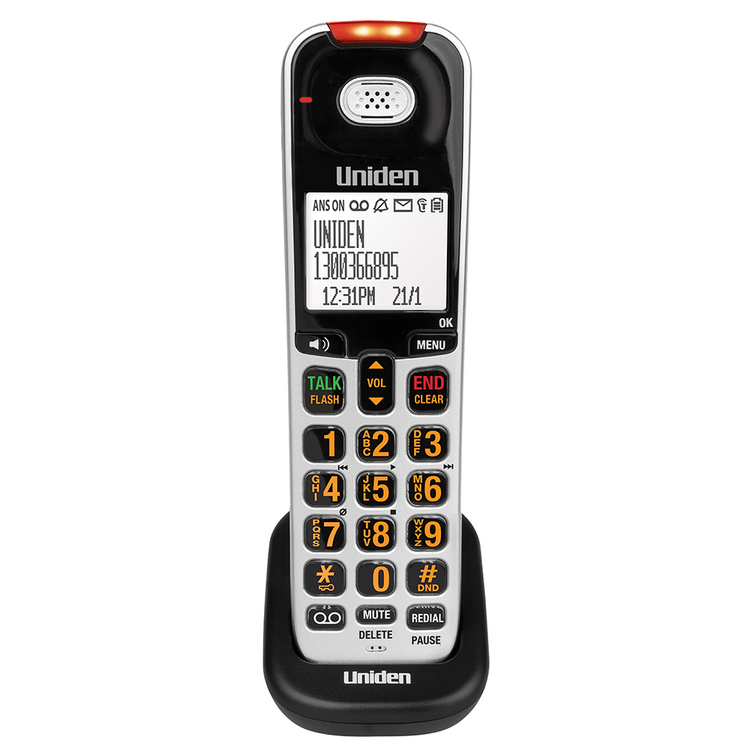 Uniden SSE45+1 Visual and Hearing Impaired Two Handset Cordless Phone System, Image 4