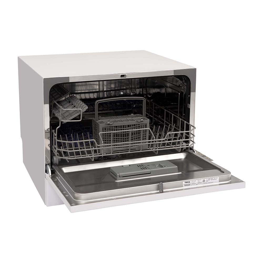 Teco TDW06WBM 55cm Stainless Steel Benchtop Dishwasher, Front open