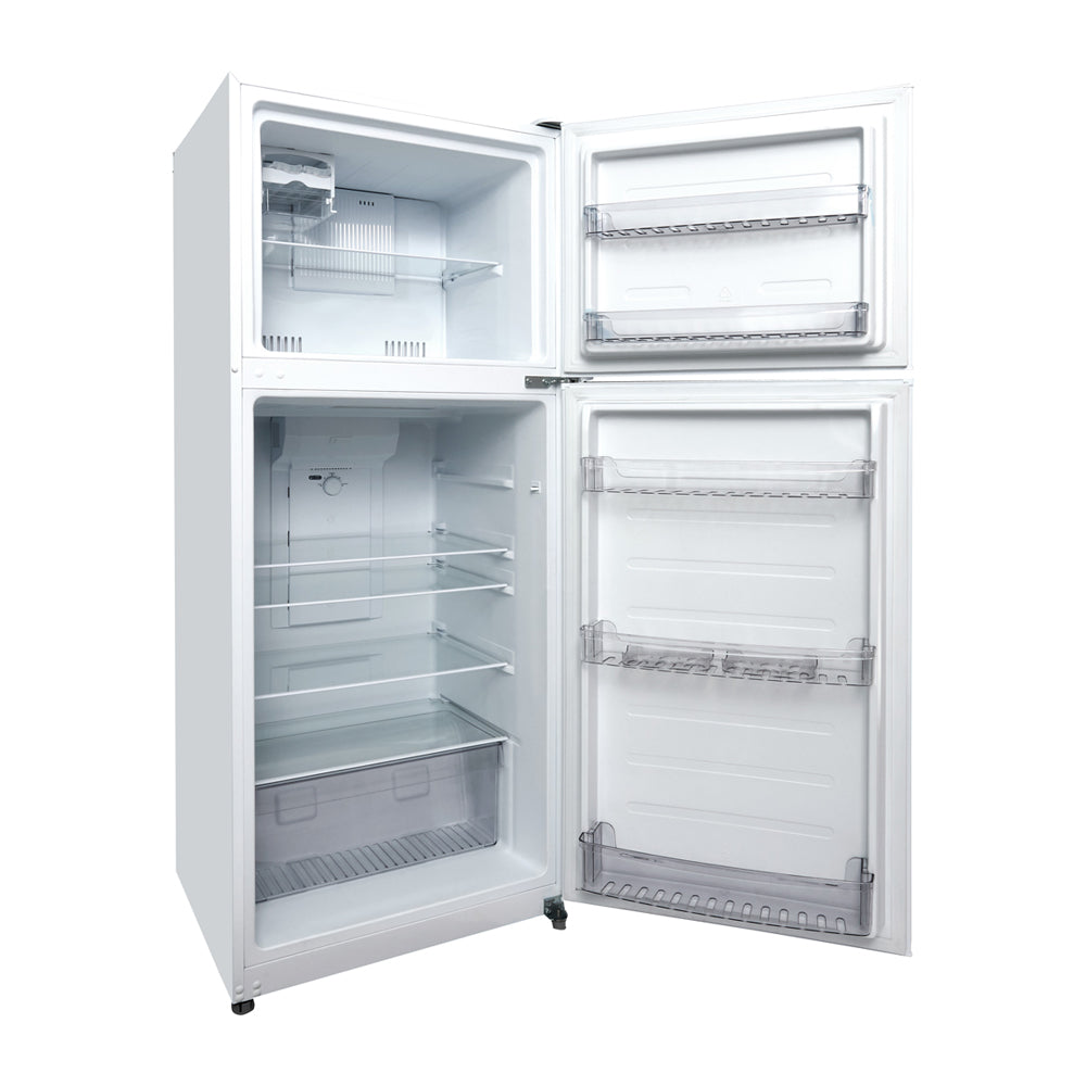 Teco TFF400SNTCM 400L Top Mount Fridge Silver, Front right view with door open