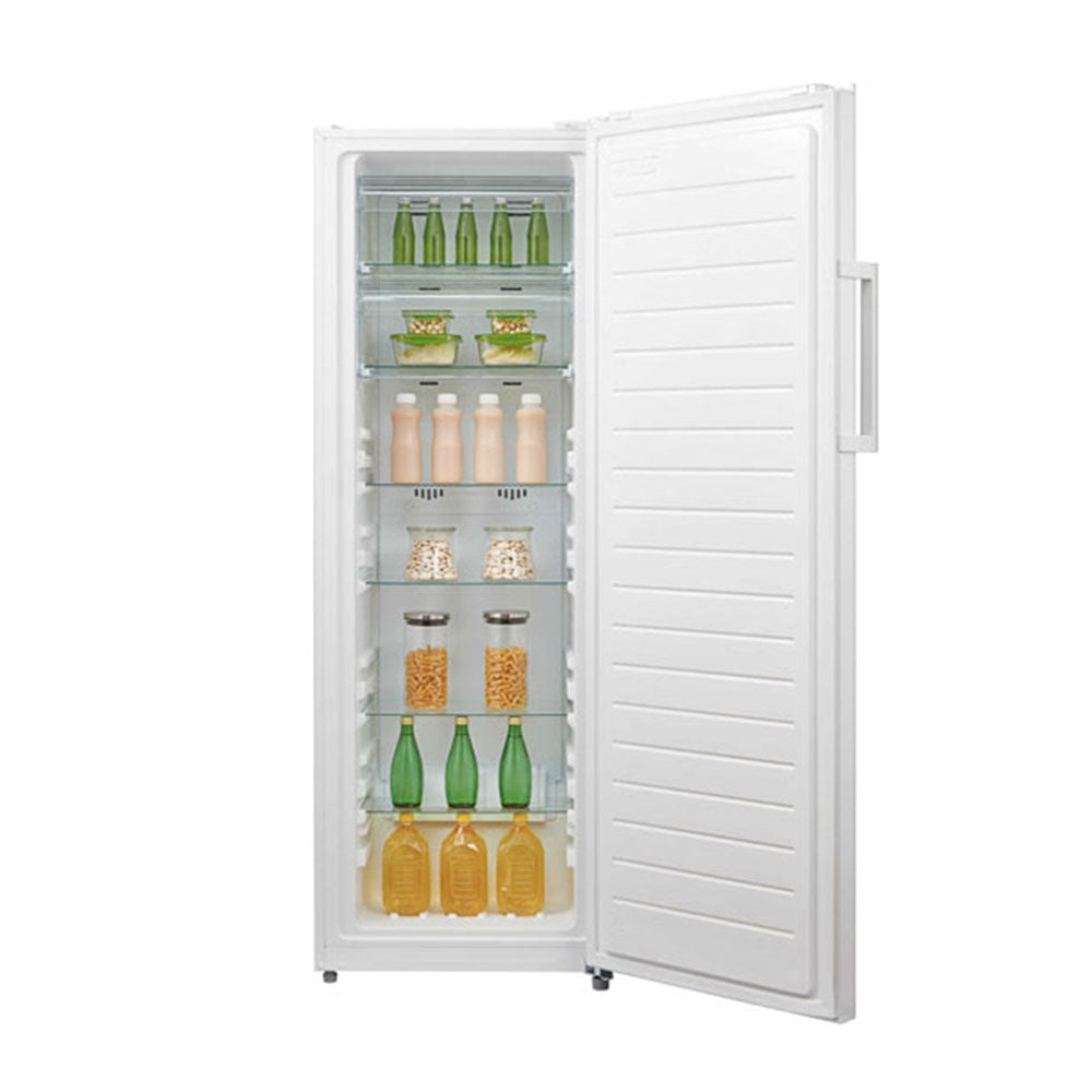 Teco THF268WNTAM 268L Hybrid Fridge Freezer White, Front view with door open