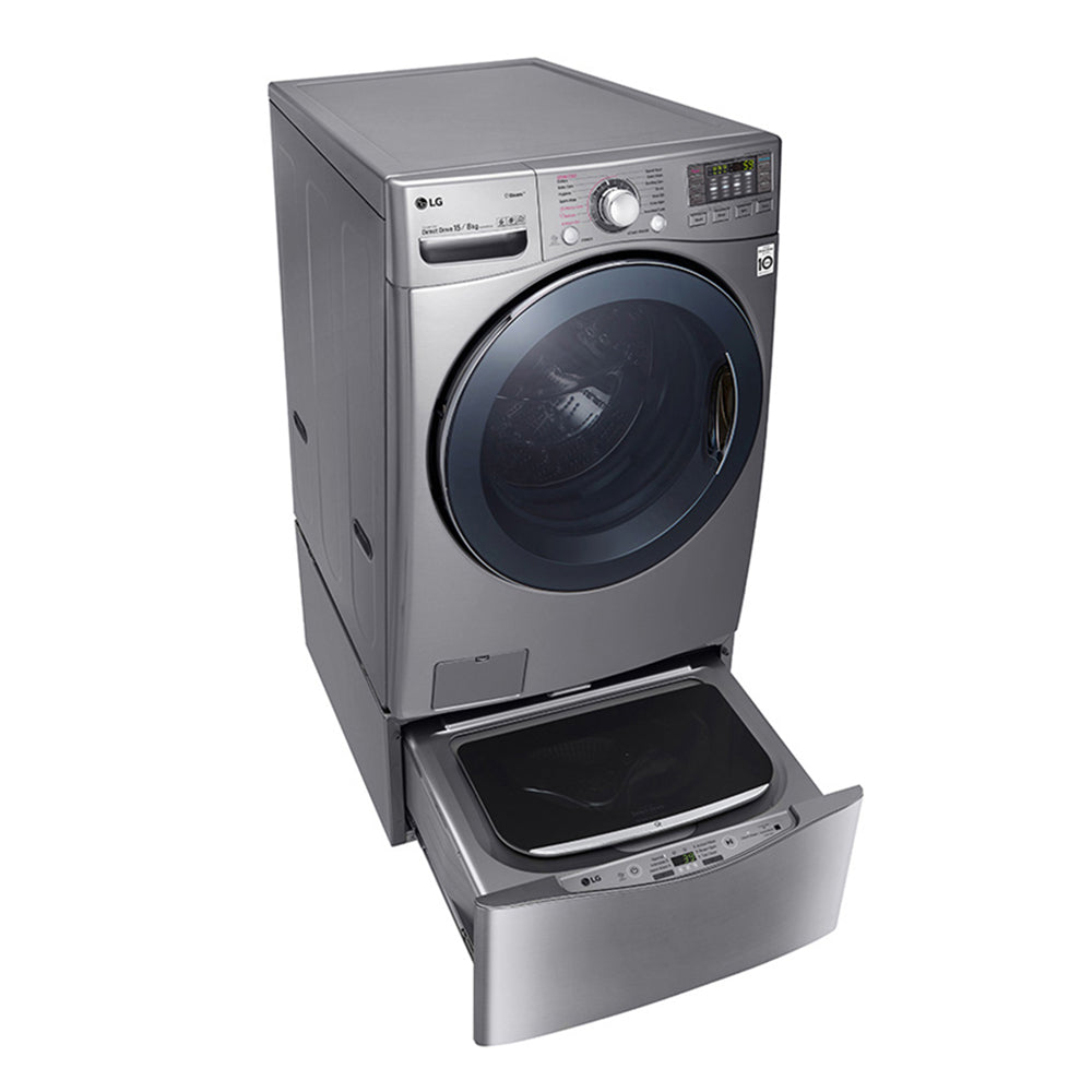 LG TWIN171215S 17.5Kg Stainless Steel Twin Load Washing Machine