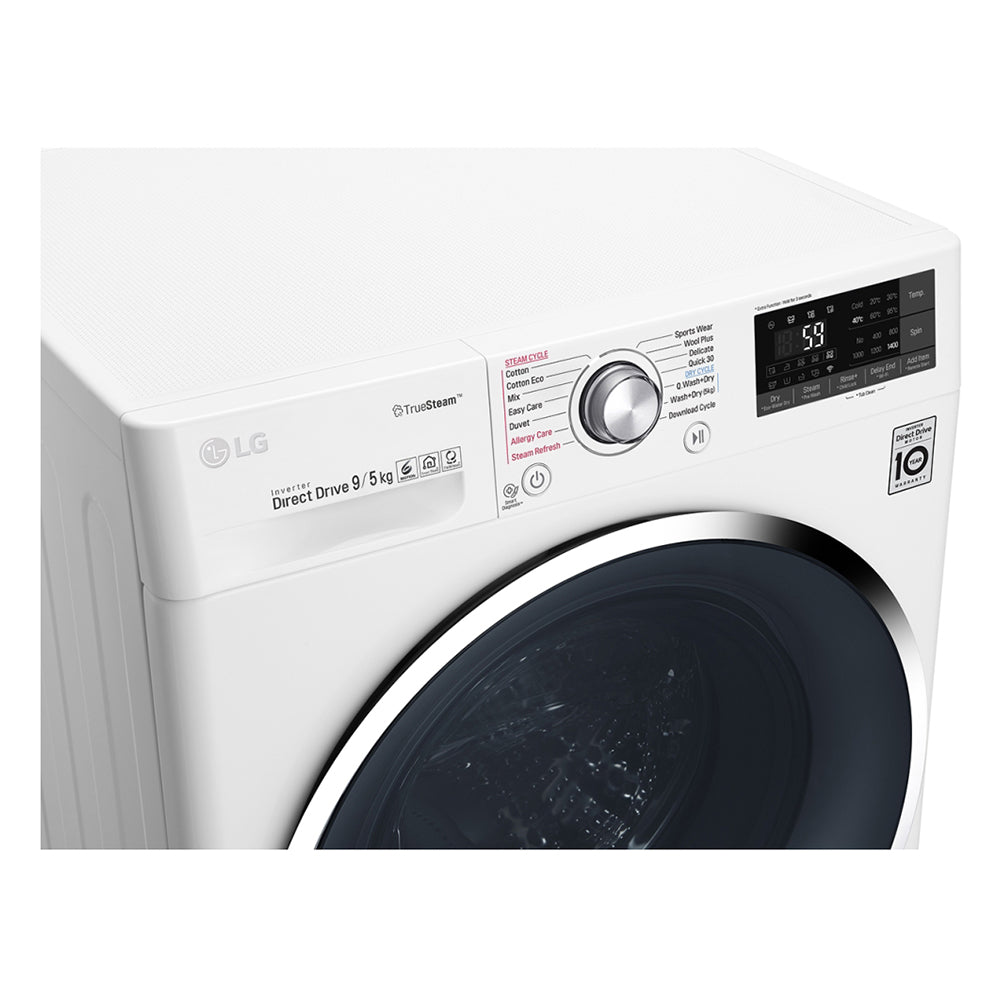 LG 11Kg White Finish Twin Washing Machine TWIN171409H, Panel perspective view