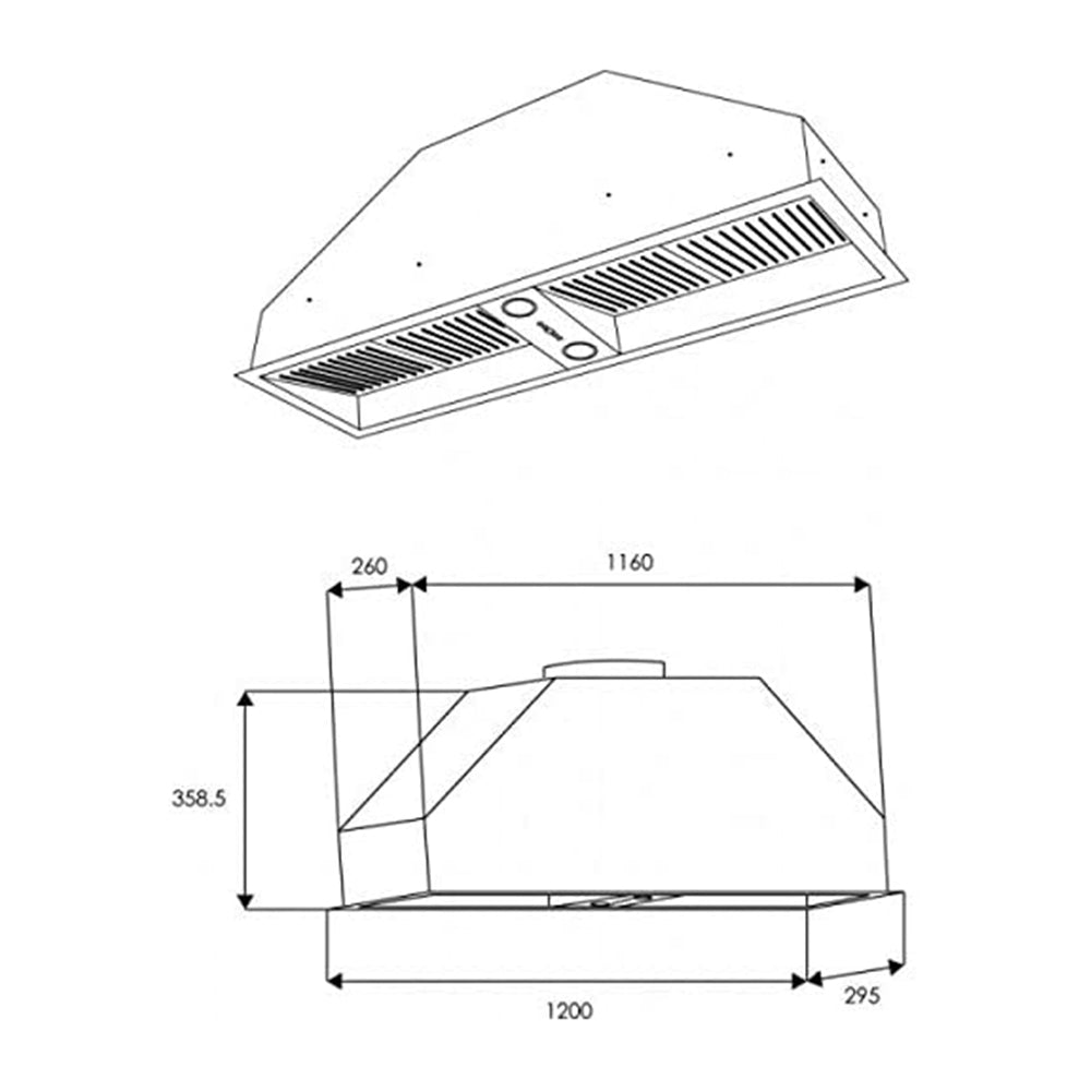 Schweigen UM12UMSP 120cm Silent Undermount Rangehood