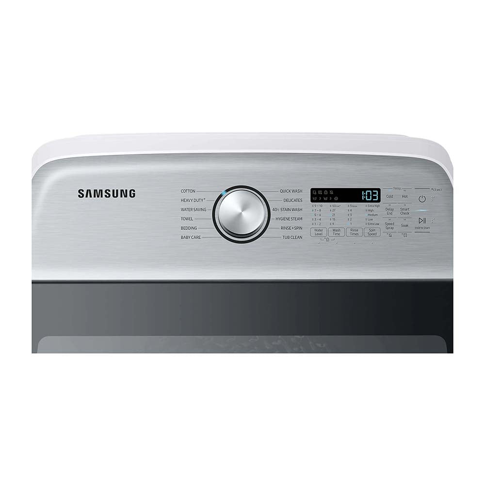 Samsung 12kg Top Load Washing Machine WA12A8376GW, Panel perspective view