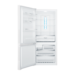 Westinghouse WBE4302WCR 425L Bottom Mount Fridge White, Front view with door open