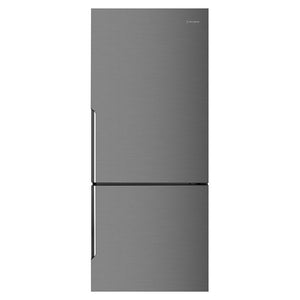 Westinghouse 425L Bottom Mount Fridge Dark Stainless WBE4500BCR, Front view