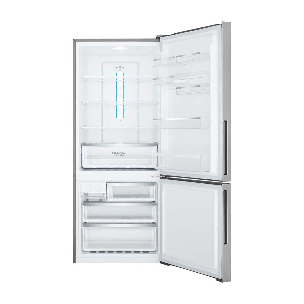 Westinghouse WBE4502SBR 453L Bottom Mount Fridge Stainless, Front view with open doors