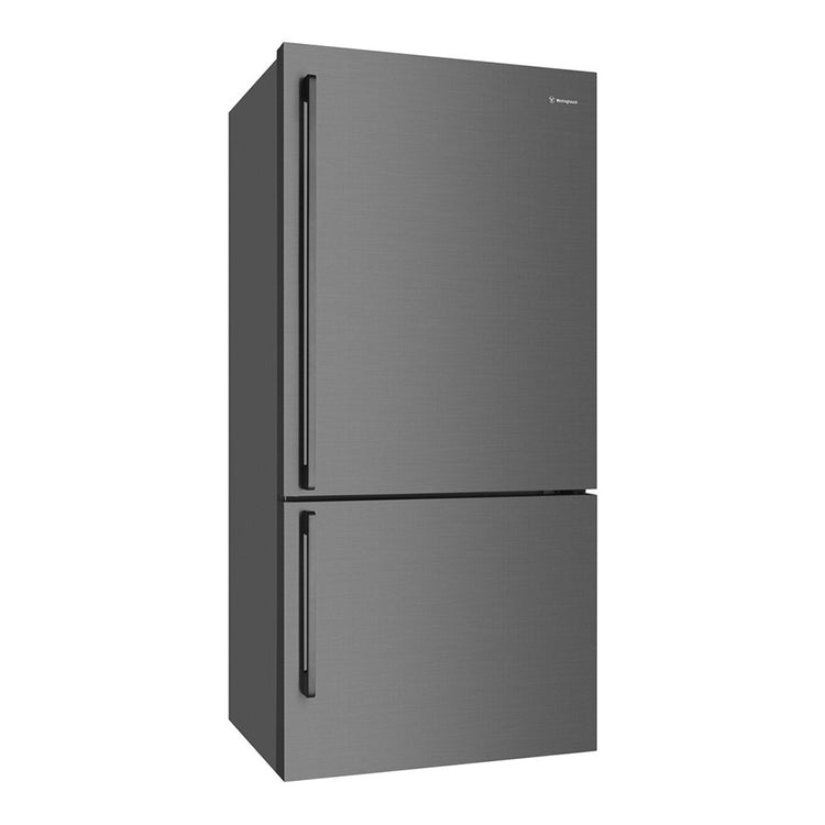 Westinghouse WBE5304BC-L 496L Bottom Mount Fridge Dark Stainless Steel, Front right view