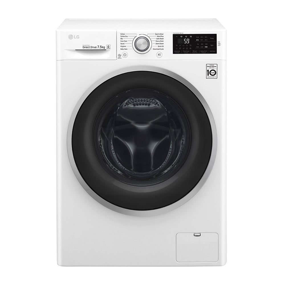 LG 7.5kg Front Load Washing Machine WD1475NCW, Front view