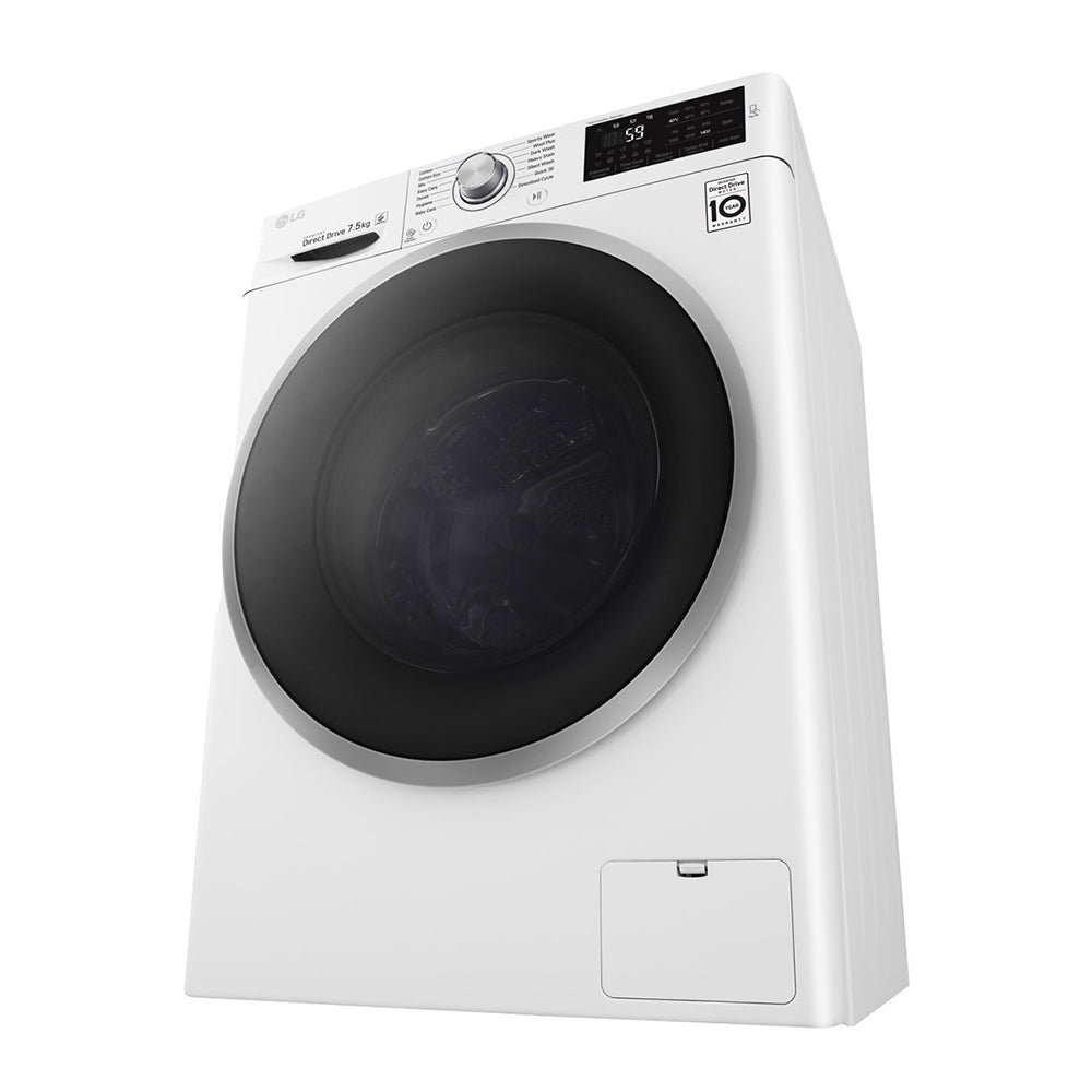 LG 7.5kg Front Load Washing Machine WD1475NCW, Front left view