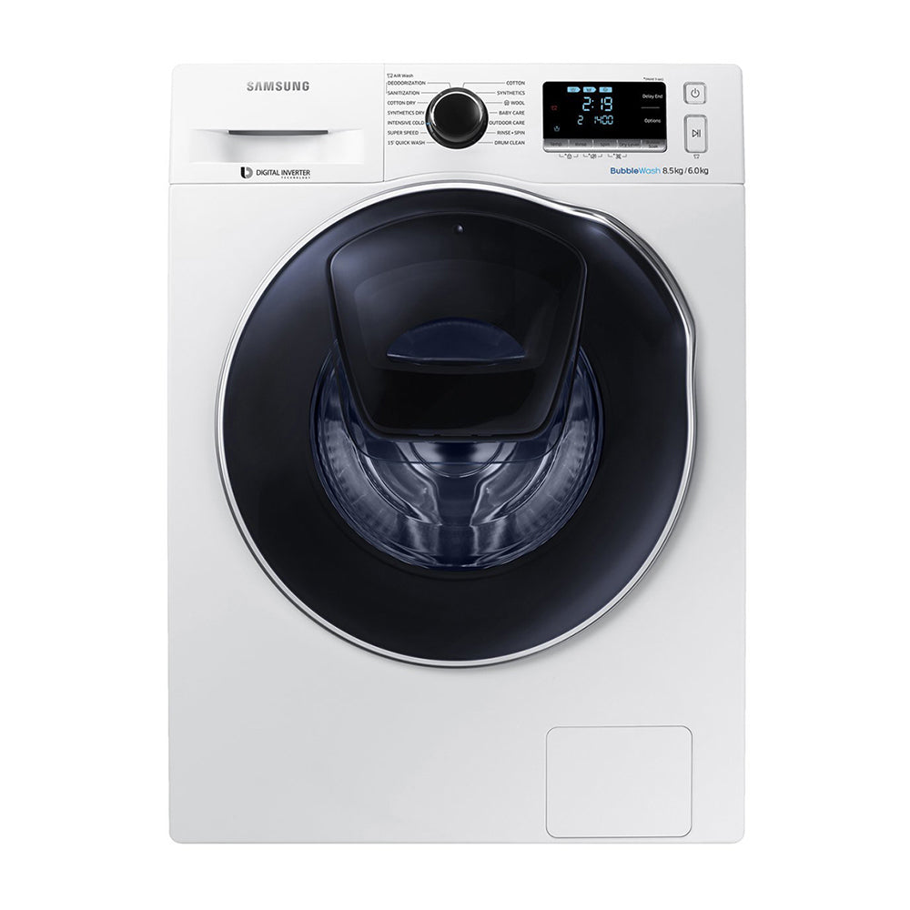 Samsung 8.5kg/6kg Washer Dryer Combo WD85K6410OW, Front view