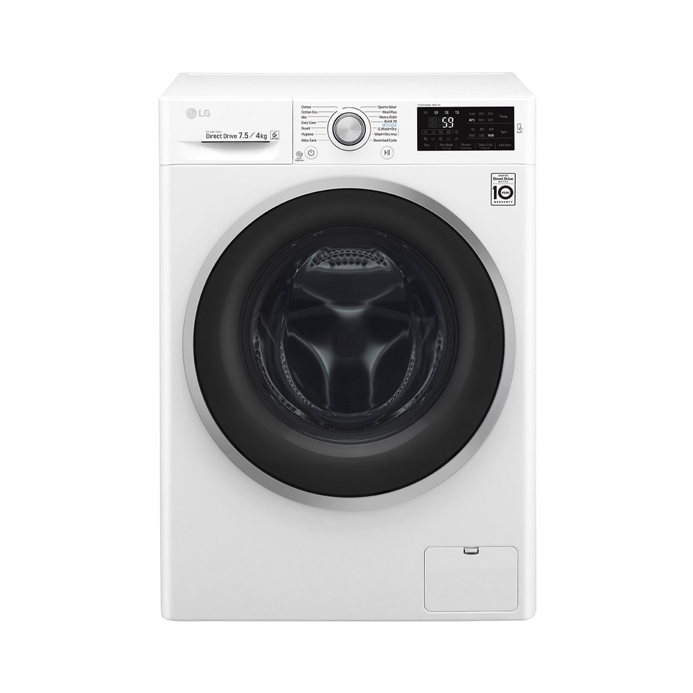 LG 7.5Kg/4Kg Washer Dryer Combo WDC1475NCW, Front view