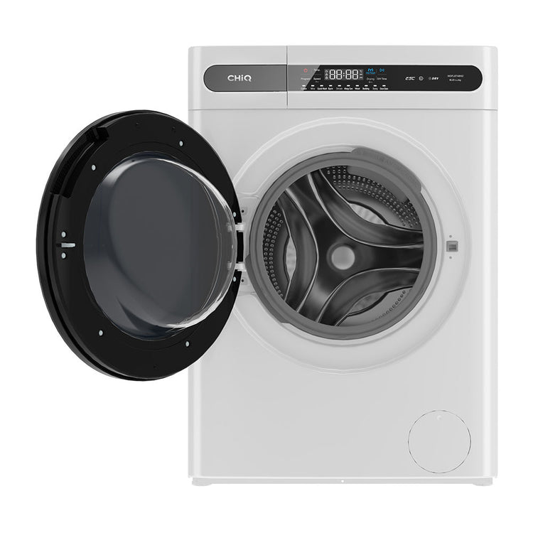 CHiQ 8kg/5kg Front Load Washer Dryer Combo WDFL8T48W2, Front view with door open