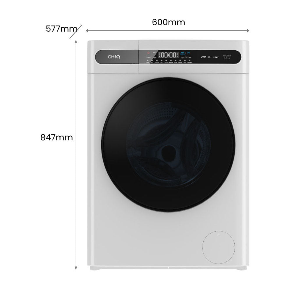 CHiQ 8kg/5kg Front Load Washer Dryer Combo WDFL8T48W2, Dimensions