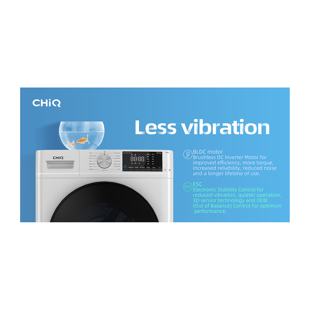 CHiQ WFL85PL48W1 8.5Kg Front Load Washing Machine