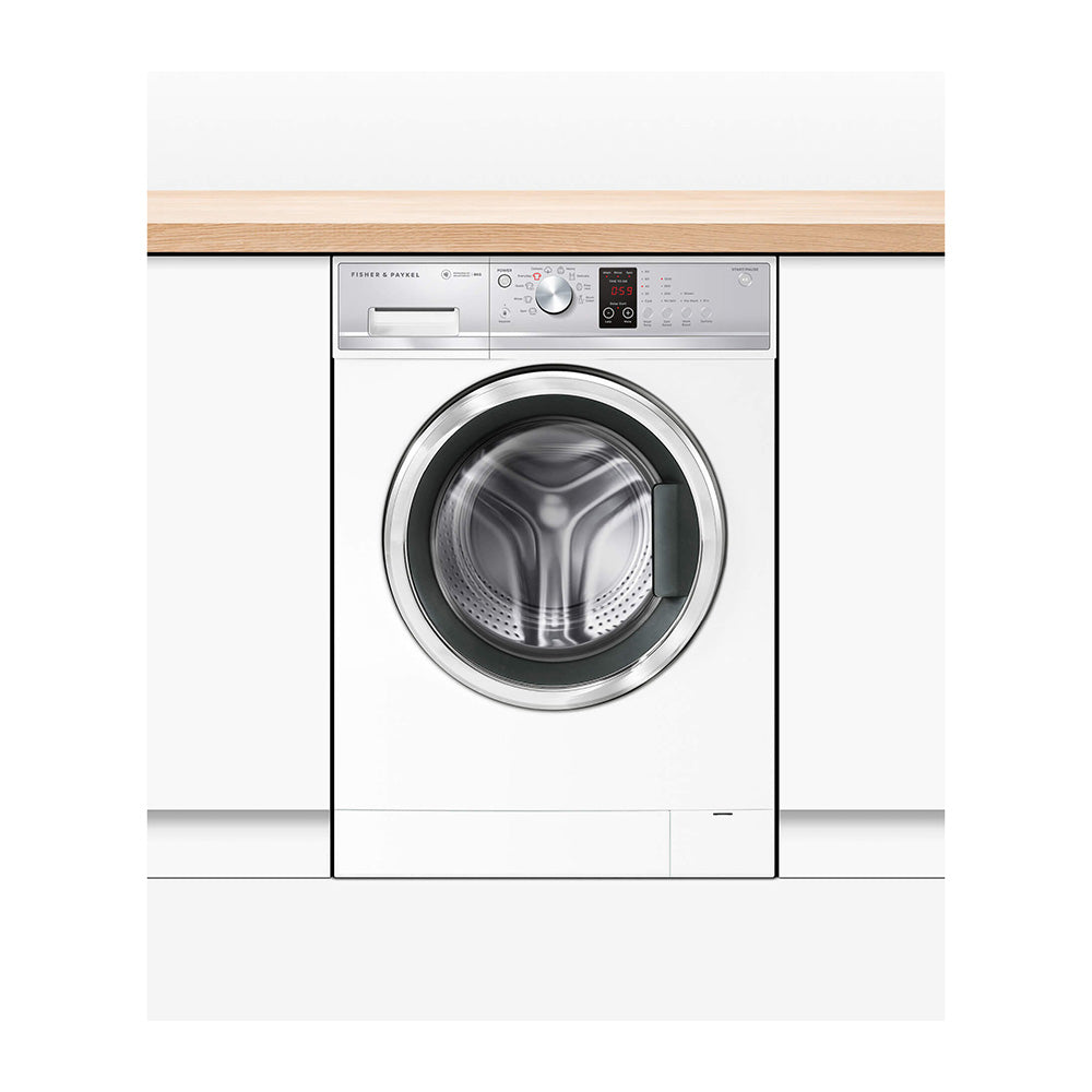 Fisher & Paykel 8kg Front Load Washing Machine WH8060J3, Front view in a cabinet